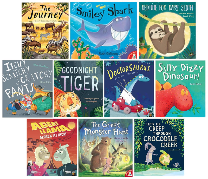 Animal Bedtime Stories illustrated 10-picture-book collection set, paperback by Little Tiger Press Group