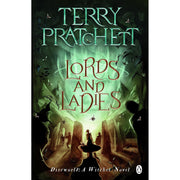 Set of five Discworld paperback books by Terry Pratchett, featuring colorful cover art from the Corgi edition.