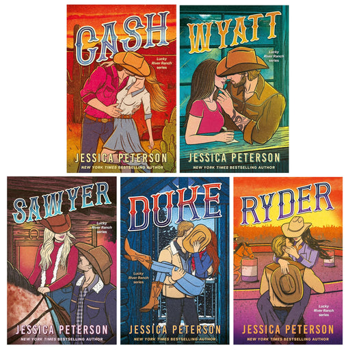 Lucky River Ranch Series 5-book collection by Jessica Peterson, paperback fiction set with colorful covers and ranch-themed illustrations.