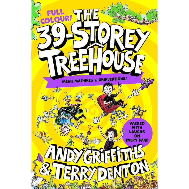 Set of two The Treehouse Series Colour Edition books by Andy Griffiths, showing colorful covers from the Macmillan Children's Books collection.