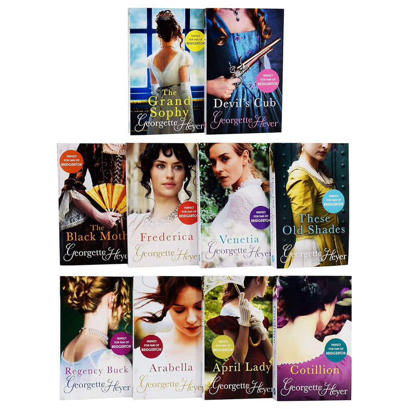 Georgette Heyer Collection 10 Books Set (Devil's Cub, Venetia, Cotillion) - The Book Bundle