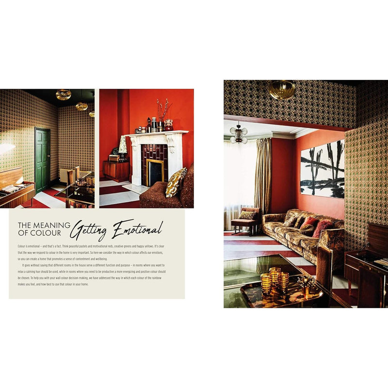Book cover for "Extraordinary Interiors In Colour" by Lucy St George and Jane Rockett, featuring vibrant interior design imagery.