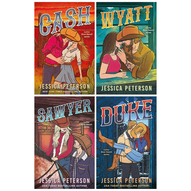 Lucky River Ranch Series by Jessica Peterson 4 Books Collection Set Romance Western - Fiction - The Book Bundle
