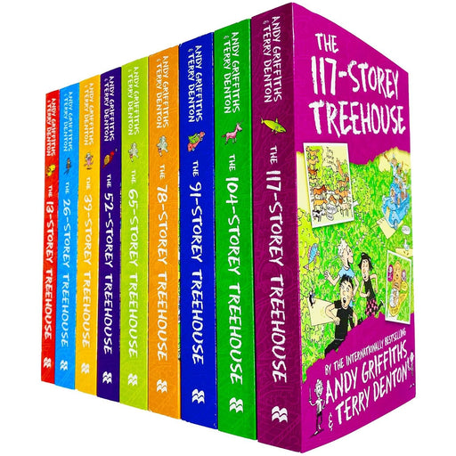 The Treehouse Storey Books 1 - 9 Collection Set by Andy Griffiths & Terry Denton (13-Storey, 26-Storey) - The Book Bundle