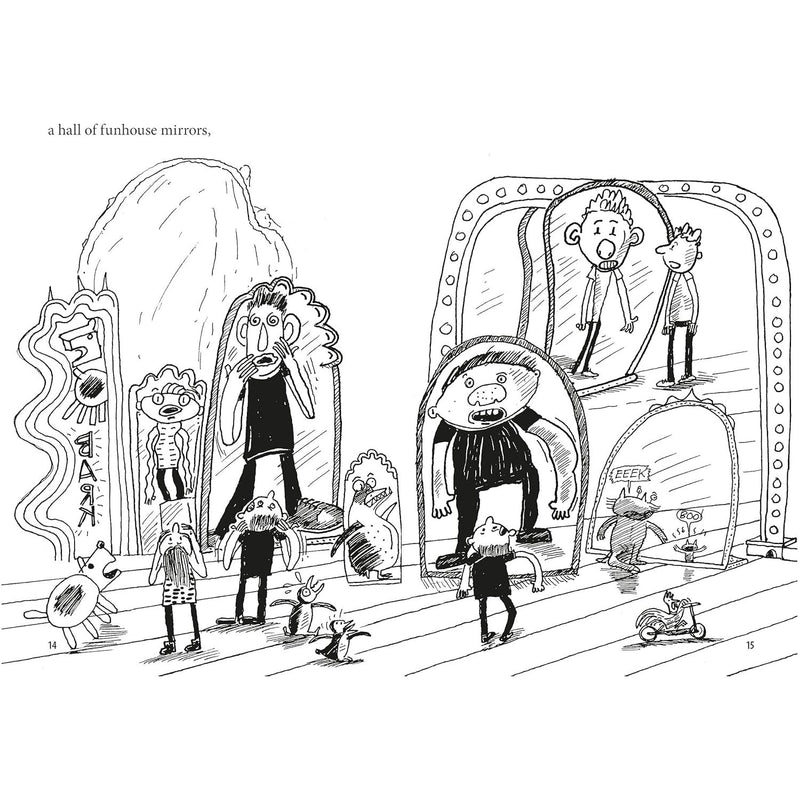 Illustration of the 169-Storey Treehouse book cover by Andy Griffiths and Terry Denton, featuring colorful treehouse artwork.