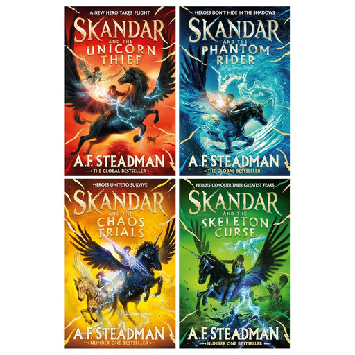 Skandar Series 4 Books Collection Set By A.F. Steadman (Skandar and the Chaos Trials) - The Book Bundle