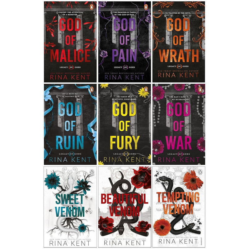 Legacy of Gods & Vipers Series 9 Books Collection Set by Rina Kent - Fiction - Paperback