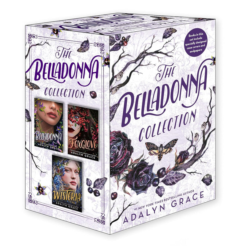 Hardcover Belladonna Collection box set by Adalyn Grace, featuring three fiction books for young readers.