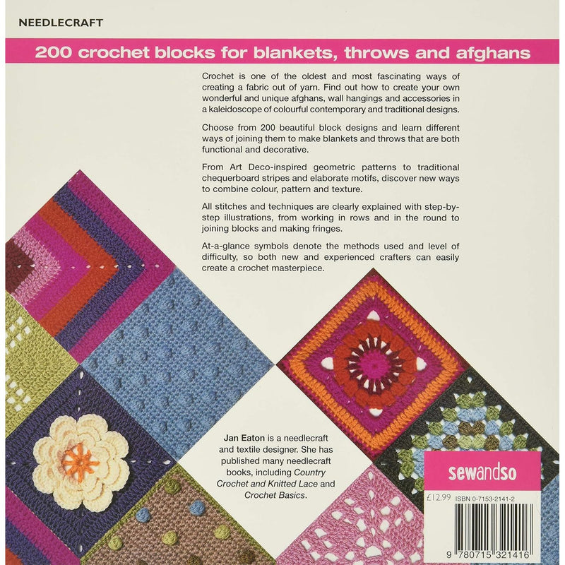 200 Crochet Blocks For Blankets, Throws And Afghans: Crochet Squares to Mix-and-Match - The Book Bundle
