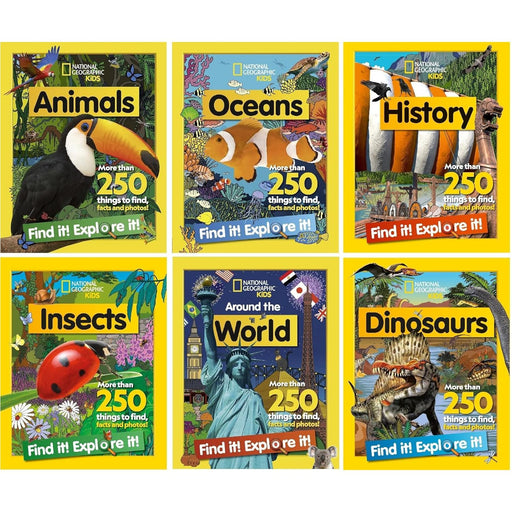 National Geographic Kids Find it! Explore it! 6 Books Collection Set(Animals, Oceans) - The Book Bundle