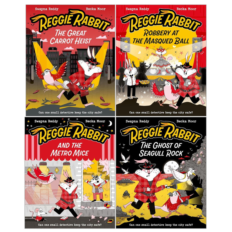 Reggie Rabbit Series 4 books collection set by Swapna Reddy, paperback fiction books published by Oxford University Press.