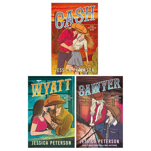 Lucky River Ranch Series by Jessica Peterson 3 Books Collection Set (Cash, Wyatt & Sawyer) - The Book Bundle