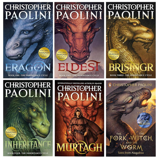 Inheritance Cycle 6 Books Collection Set (Murtagh, Eragon, Eldest, Brisingr, Inheritance & The Fork, the Witch, and the Worm) - The Book Bundle