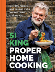 Set of two cookbooks by Si King and Anna Prandoni on home and Italian cooking, featuring colorful covers and recipe images.