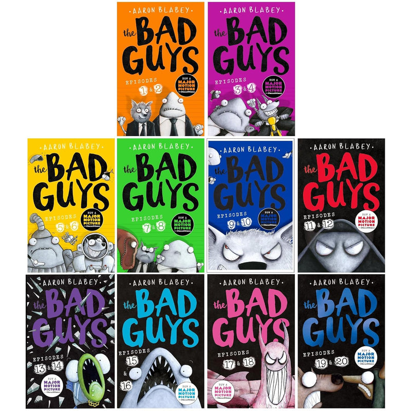 The Bad Guys 10 Books Collection Set Episodes 1-20 By Aaron Blabey - Fiction - Paperback