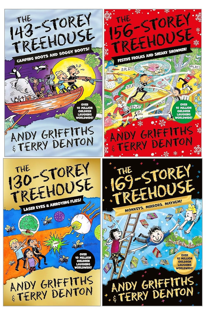 The Treehouse Storey Series 4 Books Collection Set by Andy Griffiths & Terry Denton - Fiction - Paperback