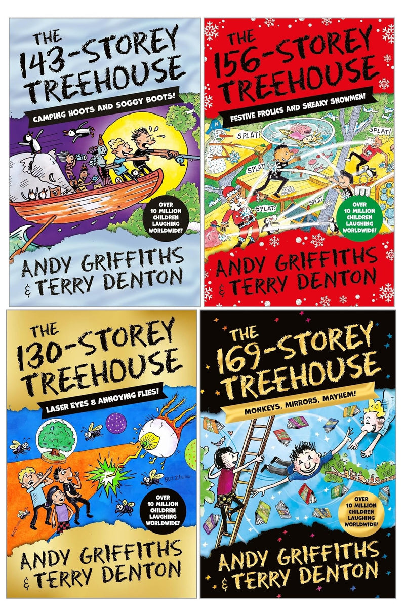 The Treehouse Storey Series 4 Books Collection Set by Andy Griffiths and Terry Denton - Fiction - Paperback