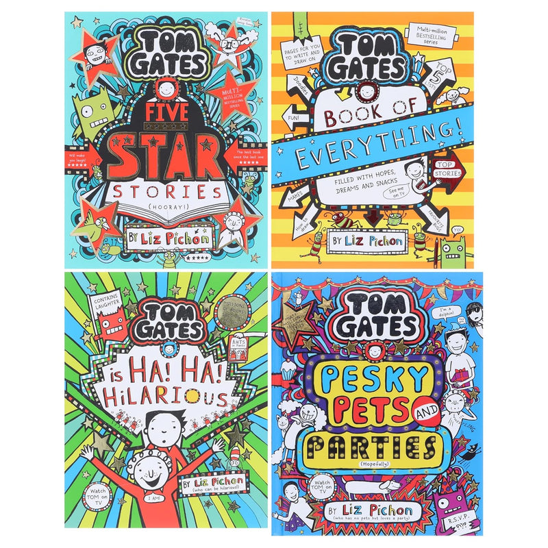 Tom Gates Series 4 Books Collection Set by Liz Pichon - Fiction - Mixed Format