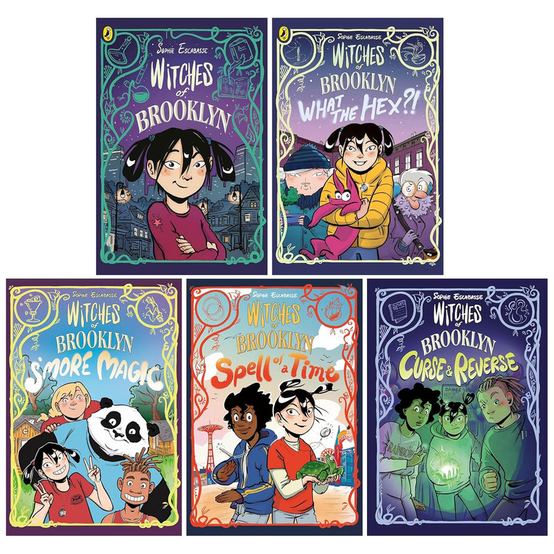 Witches of Brooklyn 5-book collection set by Sophie Escabasse, paperback fantasy fiction books with colorful cover art.