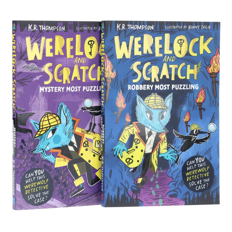 Illustrated Werelock and Scratch Series book collection by K.R. Thompson, featuring two fiction books in a Hachette set.
