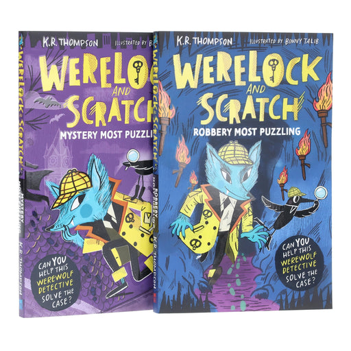 Illustrated Werelock and Scratch Series book collection by K.R. Thompson, featuring two fiction books in a Hachette set.