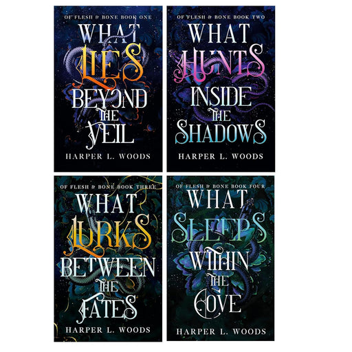 Of Flesh & Bone Series 4 Books Collection Set by  Harper L. Woods(What Sleeps Within the Cove) - The Book Bundle