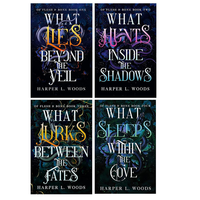 Of Flesh & Bone Series 4 Books Collection Set by  Harper L. Woods(What Sleeps Within the Cove) - The Book Bundle