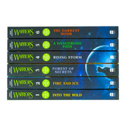 Six-book collection of Warrior Cats Series 1 by Erin Hunter, including Into the Wild, Fire and Ice, and Forest of Secrets, by HarperCollins.