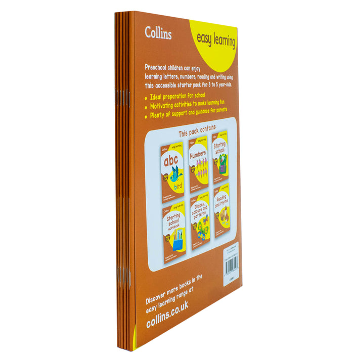 Collins Easy Learning Preschool 6 Books Collection Set Ages 3–5: Ideal for home learning - The Book Bundle