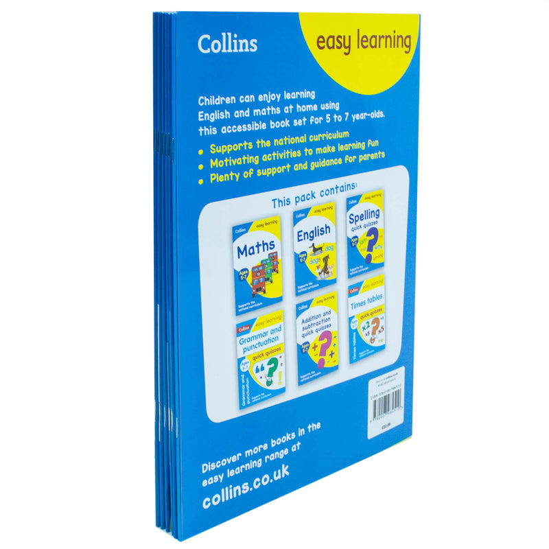 Collins Easy Learning KS1 6 Books Collection Set Ages 5-7: Ideal for home learning - The Book Bundle