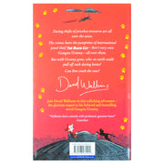 Cover of David Walliams' children's book "Gangsta Granny Strikes Again!" featuring colorful illustrated characters from the sequel.