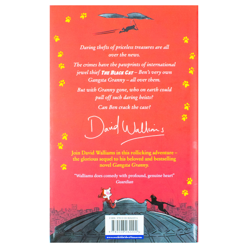 Cover of David Walliams' children's book "Gangsta Granny Strikes Again!" featuring colorful illustrated characters from the sequel.