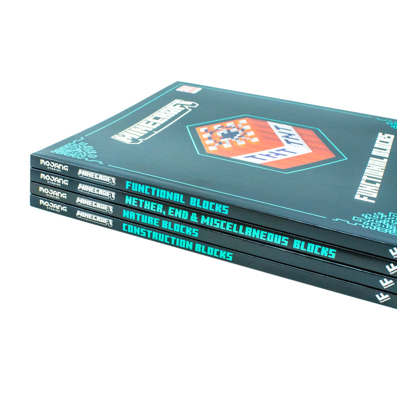 Minecraft Blocks Complete Collection x4 book set: The Definitive Illustrated Guide To Over 600 Blocks - The Book Bundle