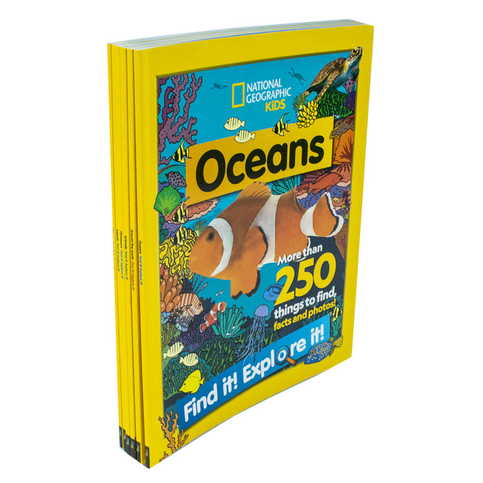 National Geographic Kids Find it! Explore it! 6 Books Collection Set(Animals, Oceans) - The Book Bundle