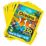 National Geographic Kids Find it! Explore it! 6-book collection set featuring animals and ocean-themed images for children.