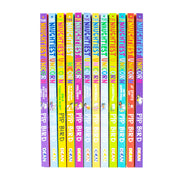 Set of 12 The Naughtiest Unicorn books by Pip Bird, including Sports Day, School Disco, Christmas, and School Trip, published by Egmont.
