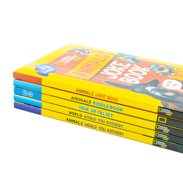 National Geographic Kids A Fun-Filled Family Game Animals 5 Books Collection Set - The Book Bundle