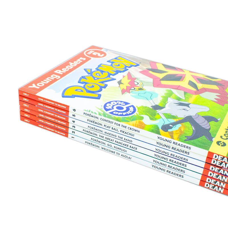 Young Readers Pokémon Level 2 Passport to Reading Alola 6 Books Collection Box Set (Welcome to Alola, Go Popplio) - The Book Bundle