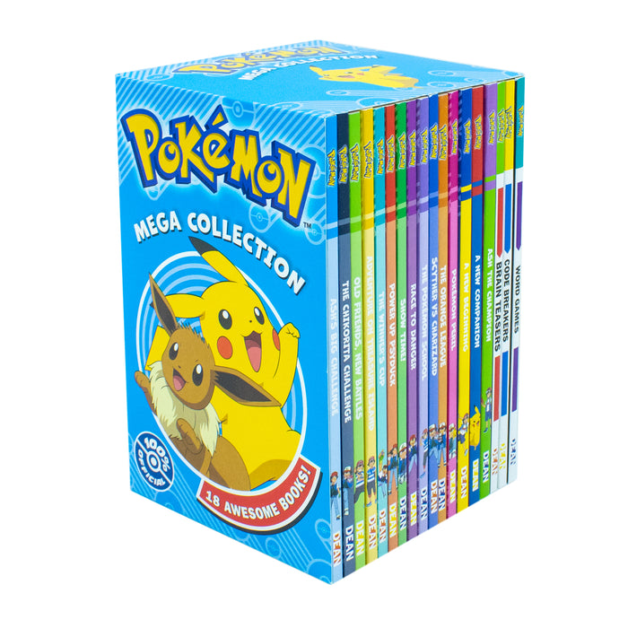 Pokemon Mega Collection 18 Books Box Set (Word Games, Code Breakers, Brain Teasers) - The Book Bundle