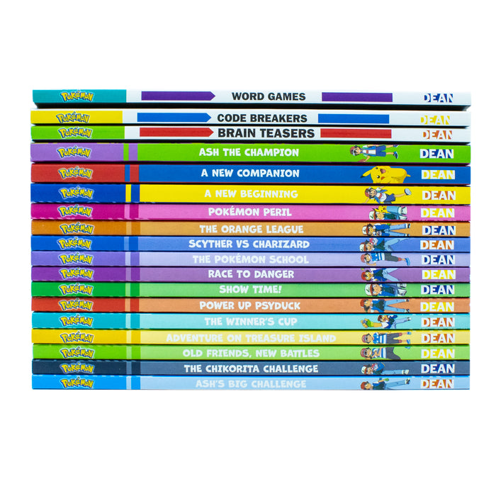 Pokemon Mega Collection 18 Books Box Set (Word Games, Code Breakers, Brain Teasers) - The Book Bundle