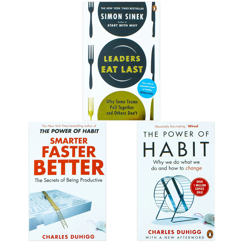 Smarter Faster Better & The Power Of Habit 3 Books Collection Set By Charles Duhigg - Non Fiction - Paperback