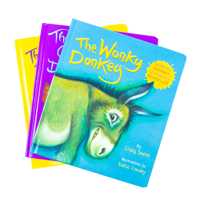 The Wonkey Donkey 3 Books Collection Box Set By Craig Smith(The Wonkey Donkey, The Dinkey Donkey & The Grinny Granny Donkey - The Book Bundle