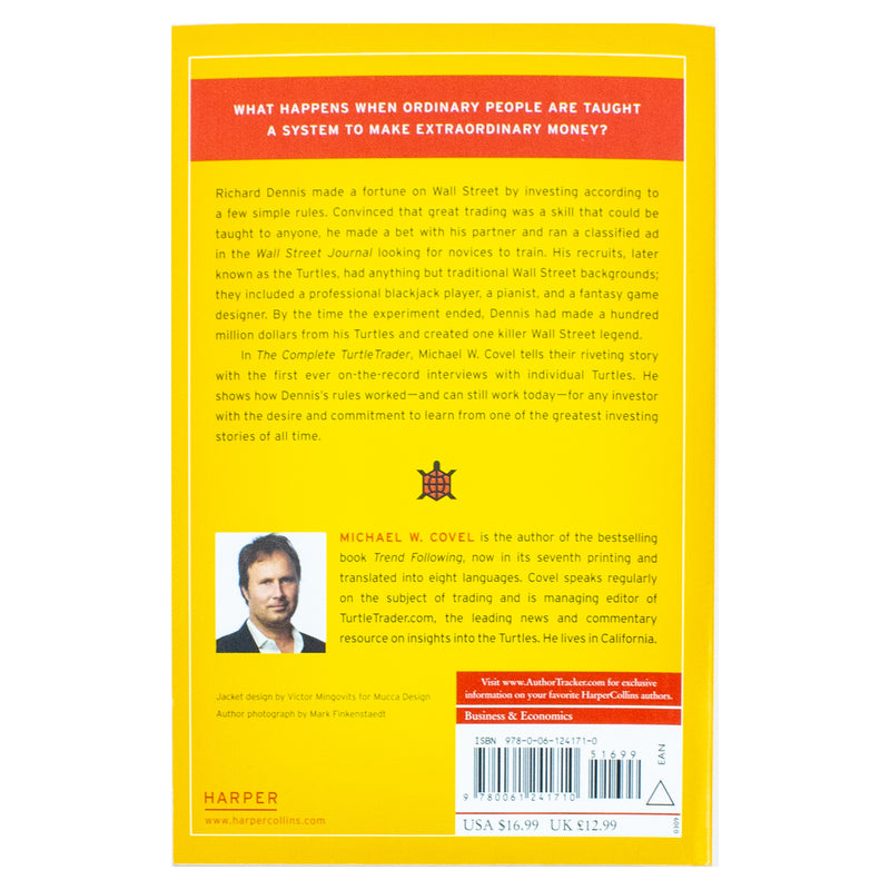 Book cover of "The Complete TurtleTrader" by Michael W Covel, featuring the title and author on a professional design.