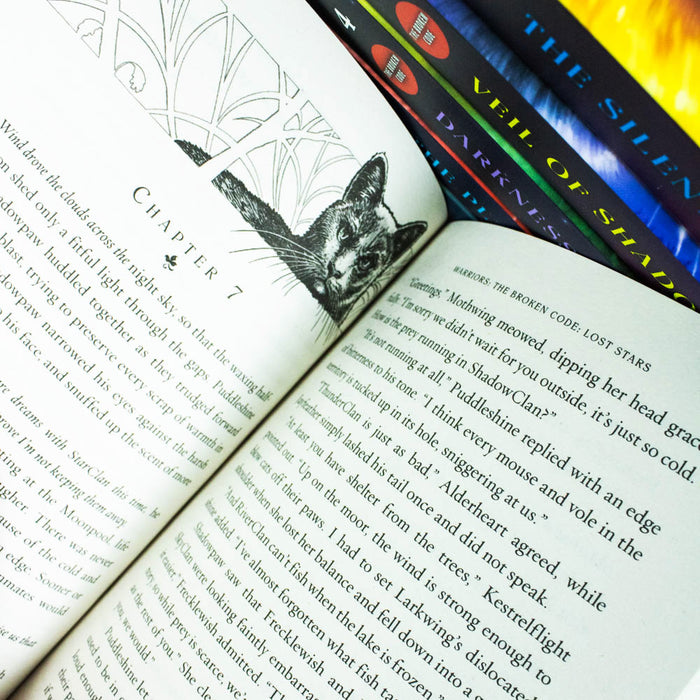 Warriors Cat The Broken Code Series Books 1 - 6 Series 7 Collection Set By Erin Hunter - The Book Bundle