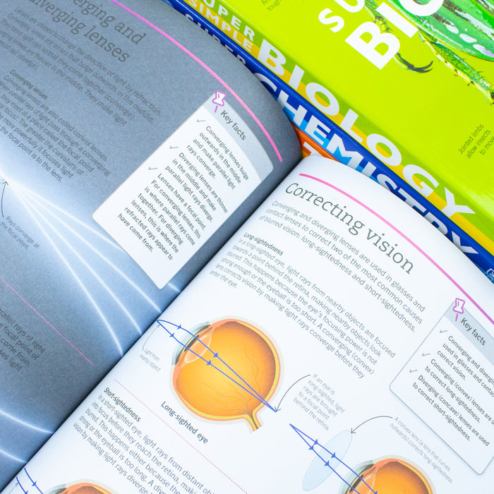 DK Super Simple 4 Books Collection Set Super Maths, Biology, Physics, Chemistry - The Book Bundle