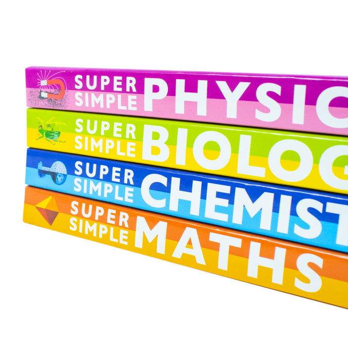 DK Super Simple 4 Books Collection Set Super Maths, Biology, Physics, Chemistry - The Book Bundle