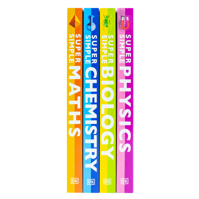 DK Super Simple 4 Books Collection Set Super Maths, Biology, Physics, Chemistry - The Book Bundle