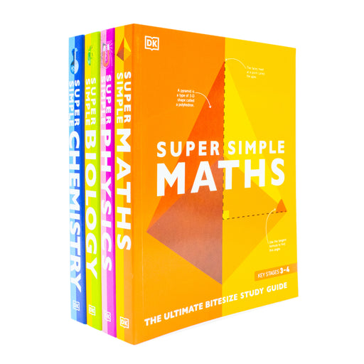DK Super Simple 4 Books Collection Set Super Maths, Biology, Physics, Chemistry - The Book Bundle