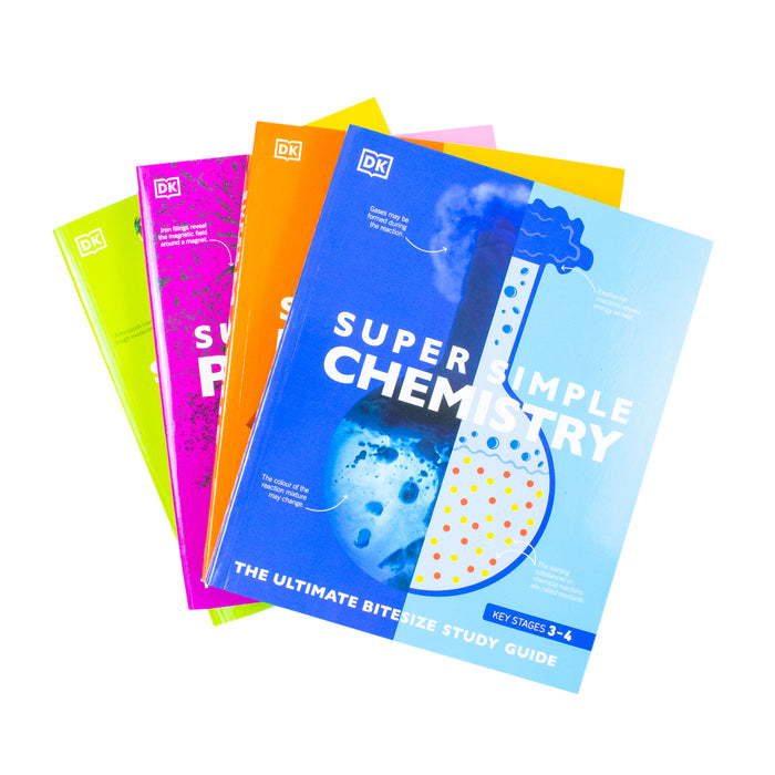DK Super Simple 4 Books Collection Set Super Maths, Biology, Physics, Chemistry - The Book Bundle