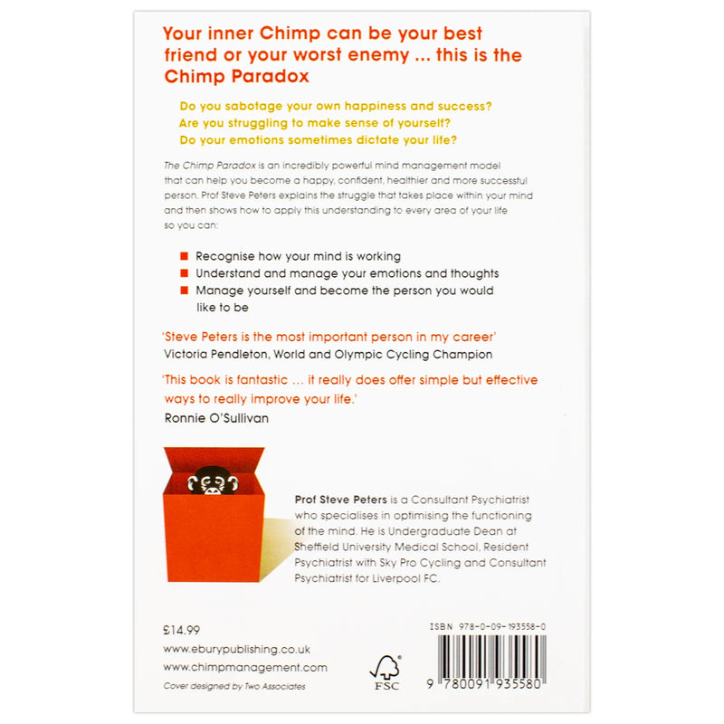 The Chimp Paradox Mind Management Programme for Confidence and Happiness by Dr Steve Peters - Non Fiction - Paperback
